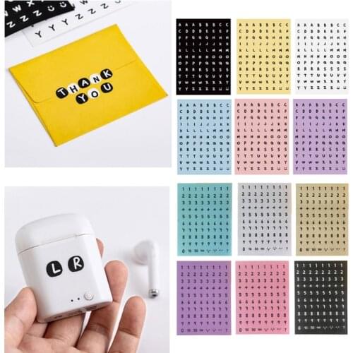 6 Colors Alphabet Letters Number Epoxy Resin Stickers Kit English Letters Mixed Sequins Resin Decorative Stickers Kit