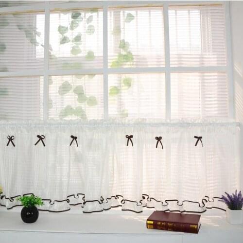 Bar Screen Small Gauze Shade Kitchen Curtains Cabinet Door Curtains Shade Head Short Curtain Window Treatments Roman Blinds