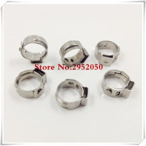 Free shipping High Quality 10 PCS Stainless Steel 304 Single Ear Hose Clamps Assortment Kit Single