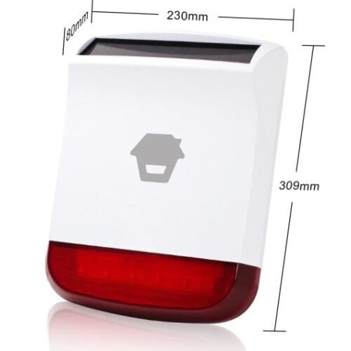 433mhz Wireless Solar Siren Burglar Alarm System