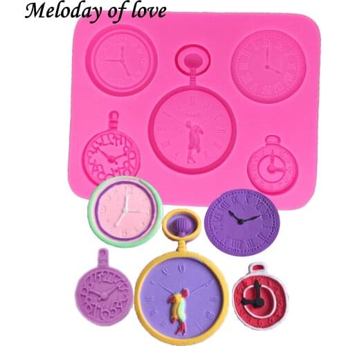 Watches sugar cake silicone mold chocolate crafts gadgets dessert decorating tools DIY pastry Flexible baking molds T1317
