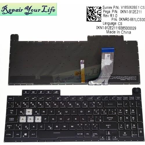 Czech Swiss backlit keyboard for ASUS ROG strix G731 replacement Keyboards G731 G731GW G731GT G731GU G731GV 0KN1 912E211 912SF11