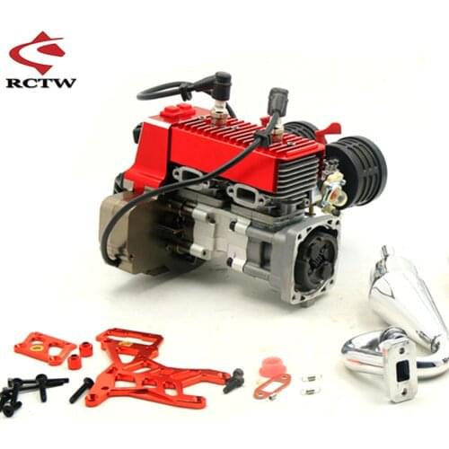 CNC Twin-cylinder 60CC Engine /Exhaust Pipe /Rear Upper Plate Thickness Set for 1/5 HPI ROVAN BAJA LT FG KING MOTOR FID GTB MCD