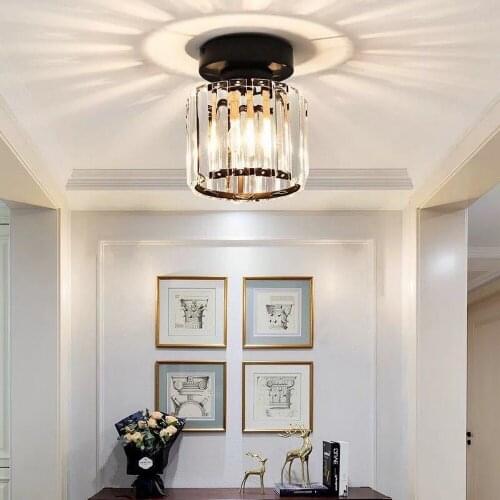 European Crystal Led Simple European Ceiling Lamp Door Porch Lamp Corridor Lamp Hallway Light Luxury Ceiling Lamp