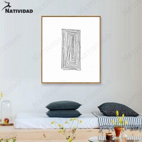 Line Geometric Image Abstract Print Art Canvas Painting Bohemian Minimalist Aesthetics Poster Living Room Room Decoration Wall