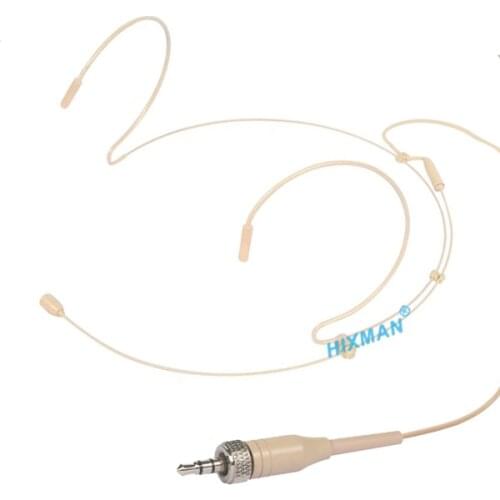 HIXMAN Beige HM1-SR Double Ear OmniDirectional Headset Headworn Microphone For Sennheiser G1 G2 G3 Sereies Wireless System 3.5mm