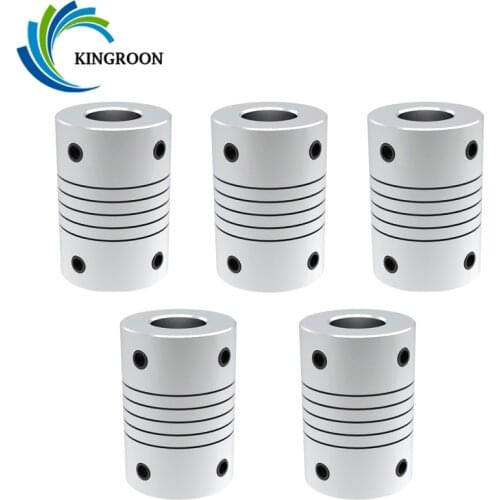 KingRoon D19*L25 Aluminium Shaft Coupling Jaw Shaft Coupler 5mm To 8mm CNC Stepper Motor Coupler 3*3 3*5/4*4/4*6/6.35*6