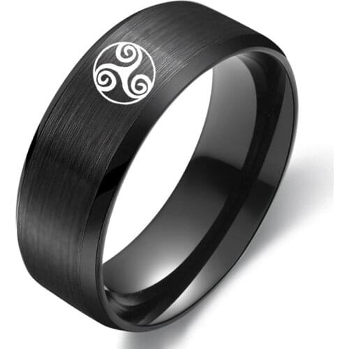 Teen Wolf Logo Signet Ring Fashion Stainless Steel Rings for Men Biker Jewelry Triskele Triskelion Titanium Women Ring Jewelry