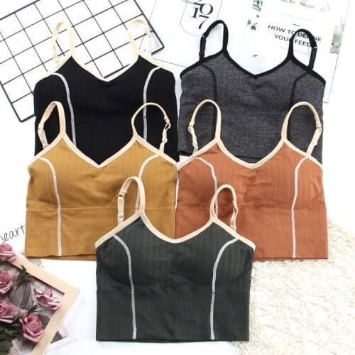 Beautiful Back Underwear Tube Top Sling Big U Sports Wrapped Chest Color Matching Bottoming Small Vest Running Yoga Sports Vest