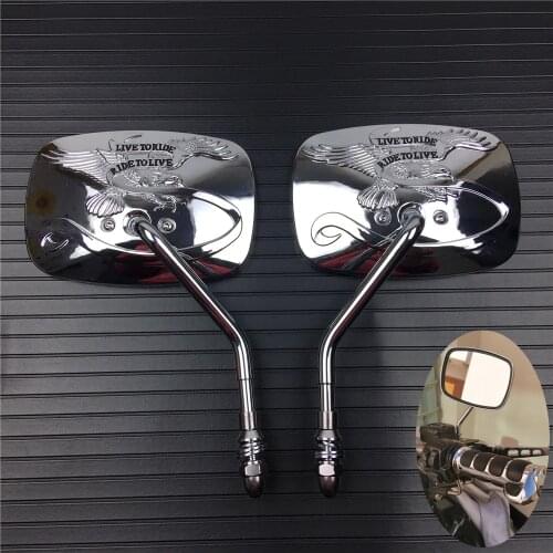 Motorcycle Modified Metal Eagle Rear View Mirrors For Harley Sportster XL 883 1200 Fat boy V-Rod Softail Dyna Touring Road King
