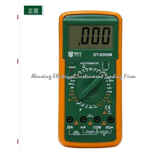 Best DT-9205M Multimeter version Wholesale Digital Multimeter LCD Screen Multimeter With buzzer Tester Meter