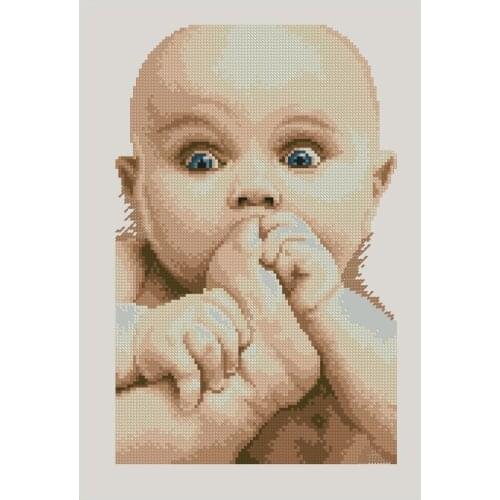 Stich Cross Stitch Kits Craft - The little baby who eats feet 27-37 Counted cross stitch Needlework Embroidery Cross-Stitching