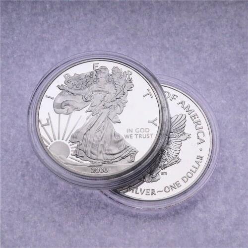 Uncirculated Halogram 2000 American Eagle Silver Dollar 1 Oz Silver Coin Free Shipping