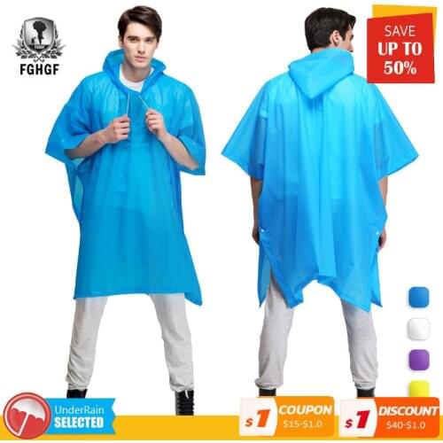 FGHGF EVA Fashion Long Women Men Raincoat Rain Coat Gear Rainwear Waterproof Set Camping Fishing Motorcycle Poncho