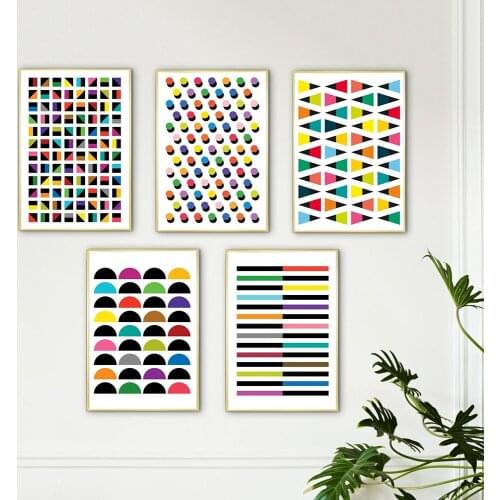 Nordic Poster Colorful Geometric Canvas Painting Abstract Wall Art Print Modern Picture For Living Room On The Wall Home Decor