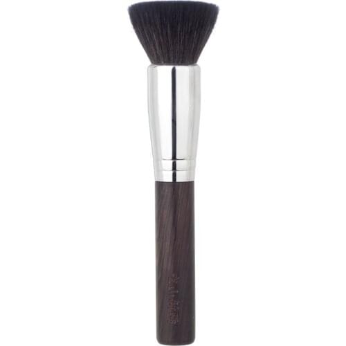 GP17 Professional Handmade Makeup Brushes Soft Saikoho Goat Hair Flat Top Face Powder Brush Ebony Handle Make Up Brush