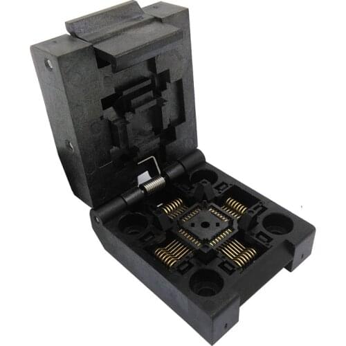 QFP32 TQFP32 LQFP32 Clamshell Pin Pitch 0.8mm Burn in Socket IC51-0324-1498 IC Test Socket Programmer Adapter Conversion Block