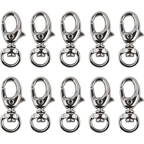 Heavy Duty Trigger Swivel Clips Nickel Dog Lead Lobster Clasps Snap Hook