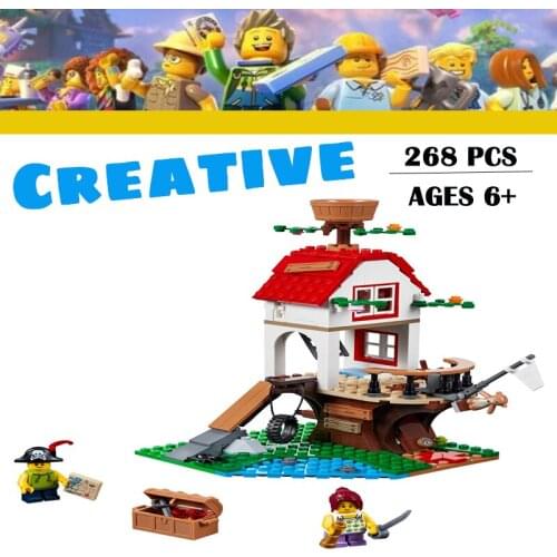 Creative Toys City Building Blocks 3-in-1 Tree House Treasures Bricks Educational Toys Girl Boy Kids Gift Children Birthday Toy