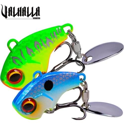 VALHALLA 1PC Mini VIB Lures 6g-28g Metal Jigging Spoon Sinking Hard Baits Crankbait Vibration Spinner With Hooks Sequine Isca