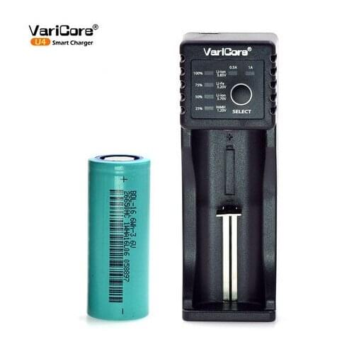 Varicore 26650 4800mAh 20A 3.7V Lithium-ion rechargeable battery power supply+U4 1.2V/3.7V 18650/26650/8350/16340Battery charger