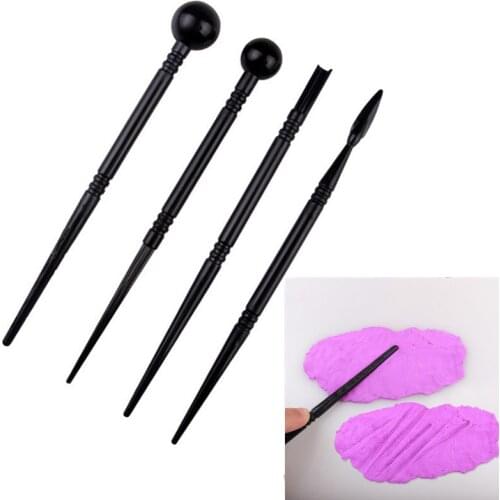 4Pcs Clay Sculpting Kit Plastic Wax Carving Pottery Ceramic Tools Polymer Shapers Modeling Carved Tool Perfect Sculpt Tools