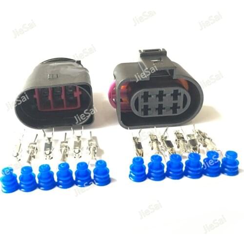 6 Pin 1J0973733 1J0 973 733 3.5 Auto LSU 4.2 Oxygen Sensor Connector For VW AUDI PASSAT Female Male