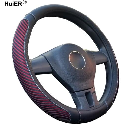 Car Steering Wheel Cover Ice Silk Massage Design Comfortable Braid on the Steering-wheel Volant Automobile Interior Accessories
