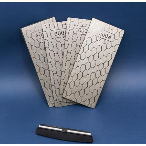 Diamond Knife Sharpener Sharpening Stone Grinding Kitchen Tools Accessories Gadgets 1- 4Pcs Set Grit 400 600 1000 Fine Whetstone