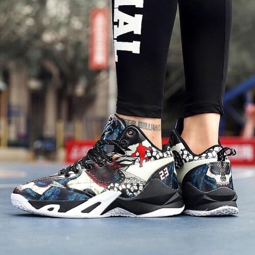 High-top Basketball Shoes Men Outdoor Sneakers Women Wear Resistant Cushioning Shoes Breathable Sport Shoes Unisex