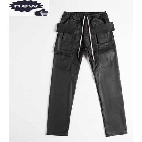 Gothic Men Printed Harem Elastic Waist Pockets Long Trousers Motorcycle Harajuku Casual Streetwear Joggers Pants