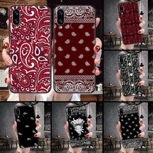 Royal Blue Bandana Phone Case For Huawei Honor 6A 7A 7C 8A 8X 8 9 9X 10 10i 20 Lite Pro black 3D prime trend cover painting