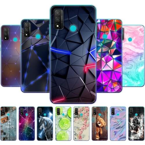For Huawei P smart 2020 Case Soft Tpu Silicon Back Phone Cover On P Smart 2020 POT-LX1A 6.21" Capa Bumper Protective Coque Funda