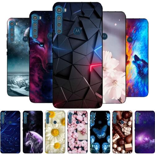 For Motorola One Fusion+ Case Black Bumper Silicone TPU Soft Phone Cover For Motorola Moto One Fusion Plus Case Cartoon Funda