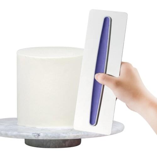 Pastry Icing Comb Stainless Steel Cake Scrapers Fondant Spatulas Smoother Baking Mold Plastic Baking DIY Decorating Tools