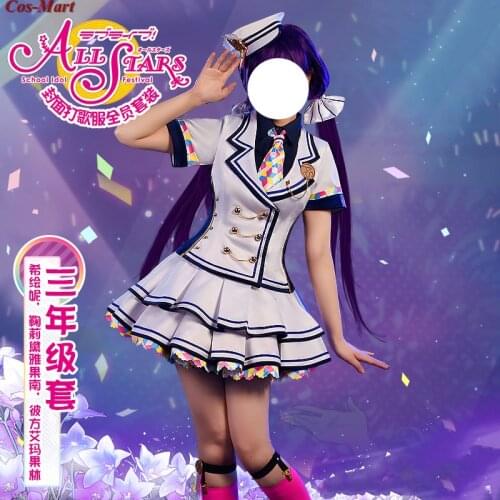 Hot Anime Lovelive All Stars Cosplay Costume Cover SJ Dress Third Grade Uniform Female Activity Party Role Play Clothing S-XL