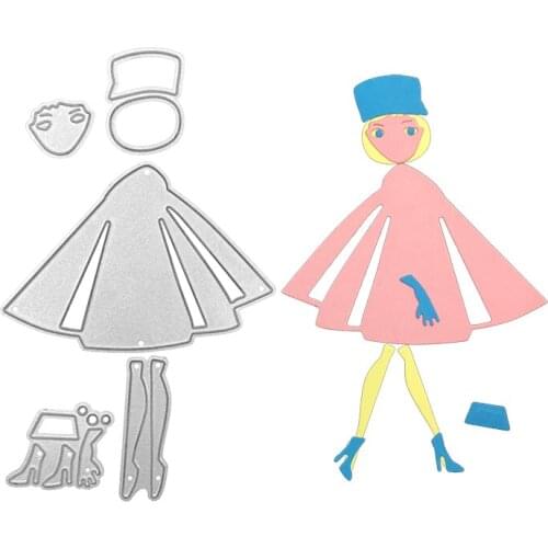 Julyarts Fashion Girl Metal Die Cut Craft Cutting Dies Card Making Stencil Scrapbooking Photo Album Card Paper Embossing Craft
