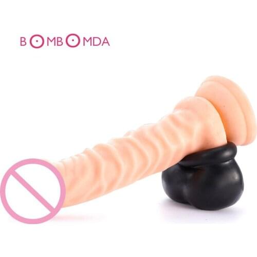 Penis Ring Scrotum Sleeve Ball Stretcher Cock Ring Black/White Sex Toys for Men Male Time Delay Chastity Cage