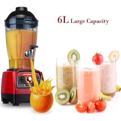 Commercial Large Capacity Blender 6L Vegetable Fruit Mixing Machine 2800w Food Mixer High Speed Foodprocessor