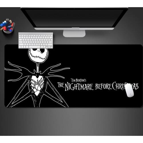 Mouse Pad Scary Christmas Eve Mousepad High Quality Lock Side Gamer Computer Keyboard Desk Mat Gaming Domineering Christmas Gift
