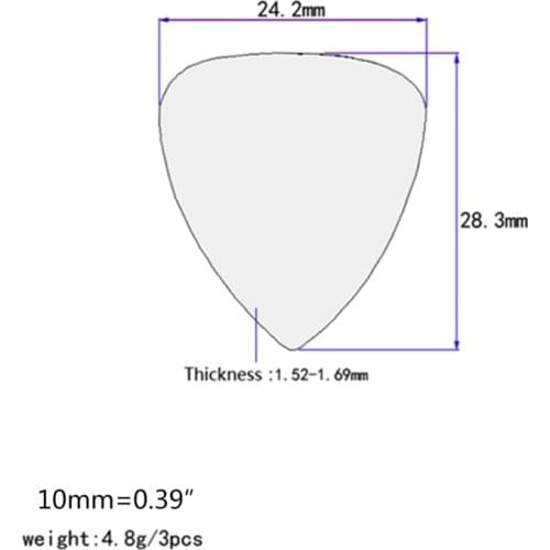 T4MF 3Pcs Traditional Style Guitar Pick"Round Tip"Guitar Pick Made of Stone Crystal Bead Guitar Pick/Accessaries