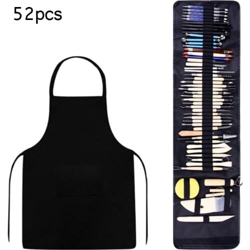 52/51/43/42 pcs Clay Sculpting Kit Clay Sculpting Sculpt Tool Wooden Handle Modeling Clay Tools set