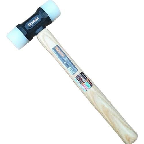 32mm / 35mm Nylon Hammer Leathercraft Carving Hammer with White Wax Wood Handle DIY Installation Hammer Repairing Tools