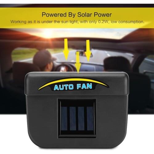 New Solar Power Car Style Cooling Radiator Fan Fan Cool New Car Auto Air Vent Cooling Fan Environmental Exhaust Fan