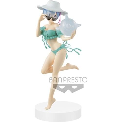 Tronzo Original Banpresto EXQ a different world from ZERO Rem Swimwear Vol.3 Action Figure Model Doll Toys Collection For Gifts