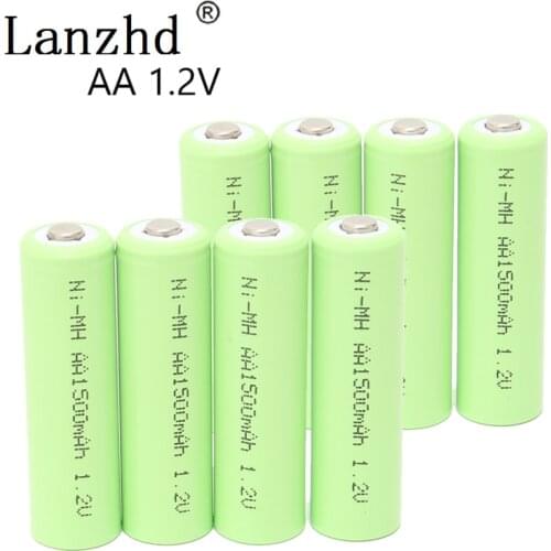 AA Rechargeable Battery 1.2V Ni-MH Battery AA rechargeable batteries for Remote Control Toy camera 1500MAH 4PCS or 8PCS