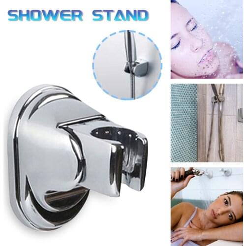 Useful Adjustable Polished Self-adhesive Handheld Suction Up Drill-free Shower Head Holder Showerhead Rack Punch-free Adjustable