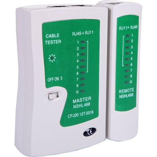 Professional Network Lan Cable Tester Test Rj45 Rj-11 Cat5 Utp Ethernet Tool Cat5 6 E Rj11 8P Portable Network Cable Tester