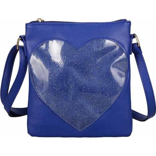 Gsenmo Heart Transparent Bag Candy Color Cross Bags For Girls Designer Leather Large Handbags Brand Bags Women
