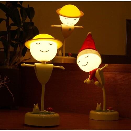 Scarecrow Night Light Bluetooth Usb Rechargeable Led Night Lamp Decorative Cute Jackstraw Bedroom Ornaments Home Christmas Gift